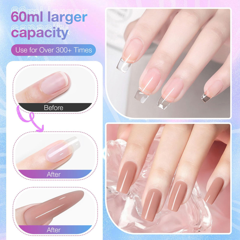 gellaktik cured nude finish on nails displaying glossy, crystal-like look and durability