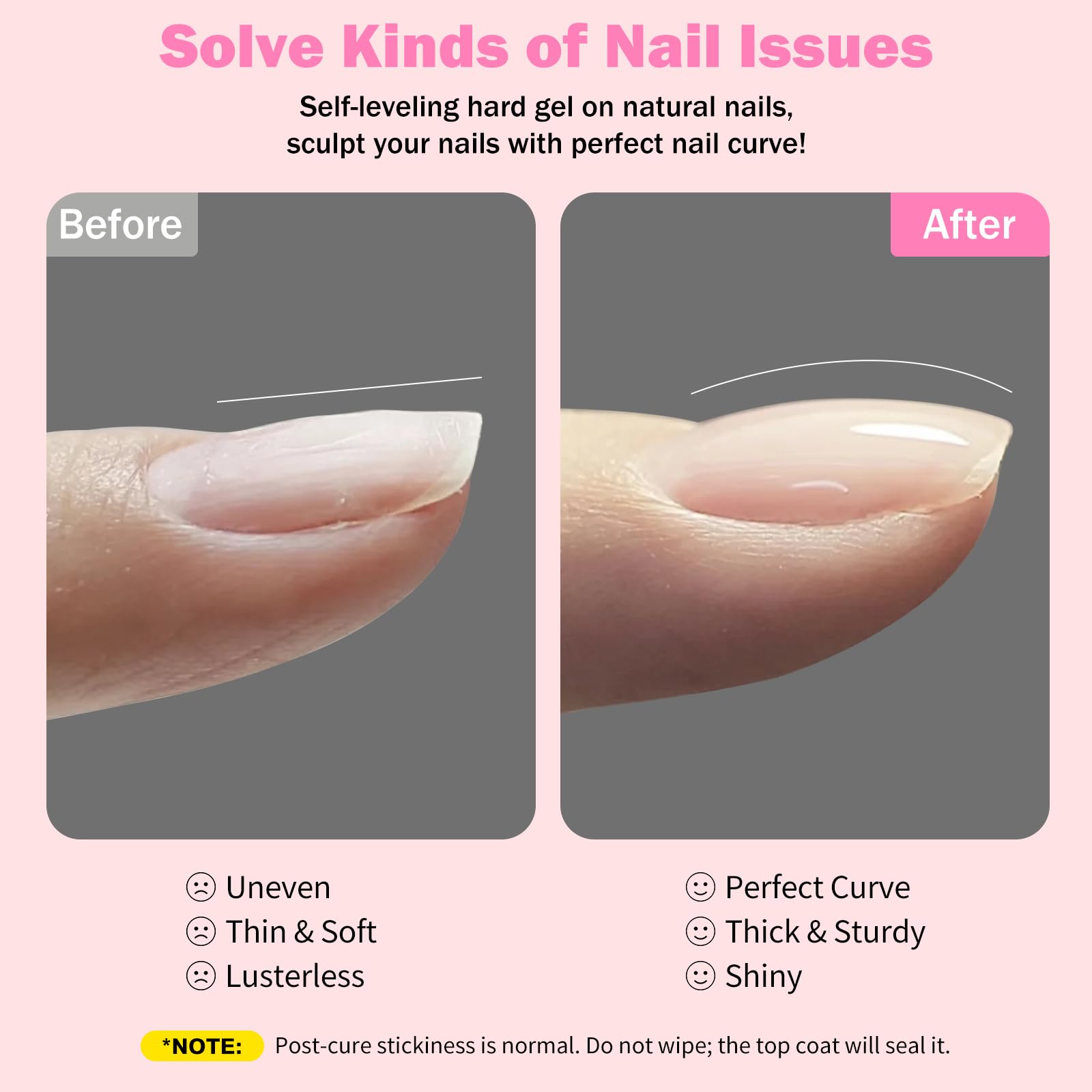 GELLAKTIK four shade lineup in clear white nude pink for versatile looks