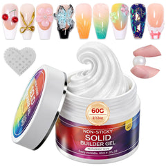 GELLAKTIK jar front view showing pearl white gel and large 60g capacity benefit