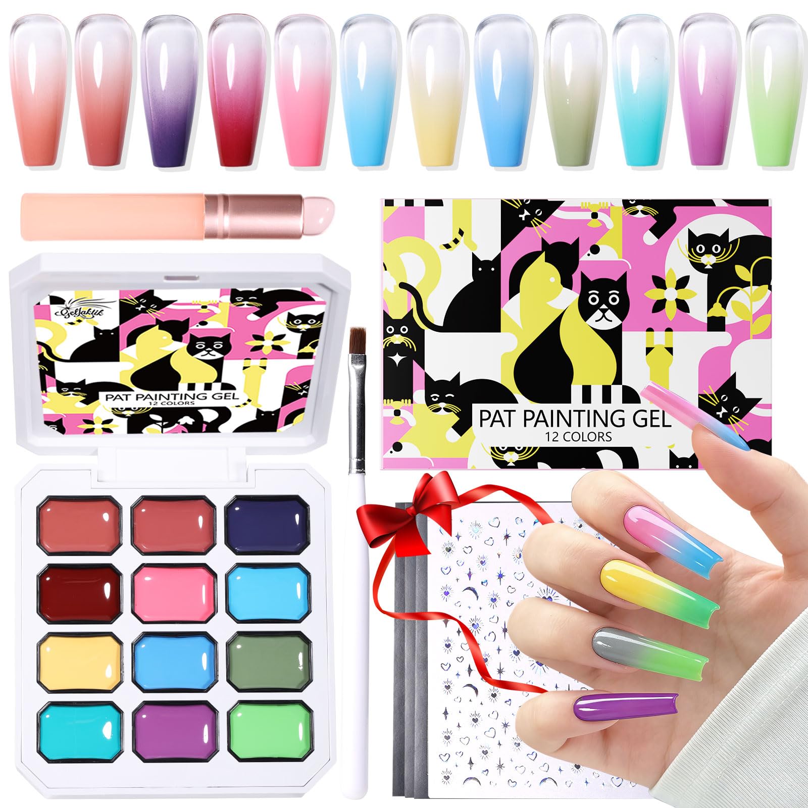 GELLAKTIK front kit layout showing palette brush and pen for organized convenience