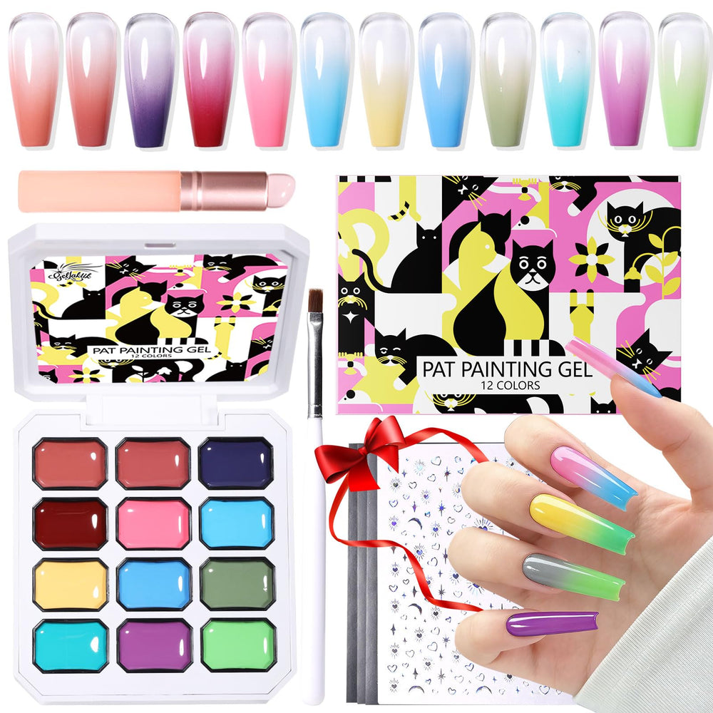GELLAKTIK front kit layout showing palette brush and pen for organized convenience