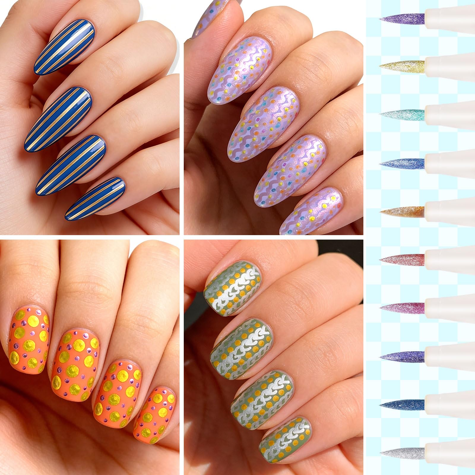 GELLAKTIK finished manicure in a lifestyle scene illustrating salon-quality metallic shine