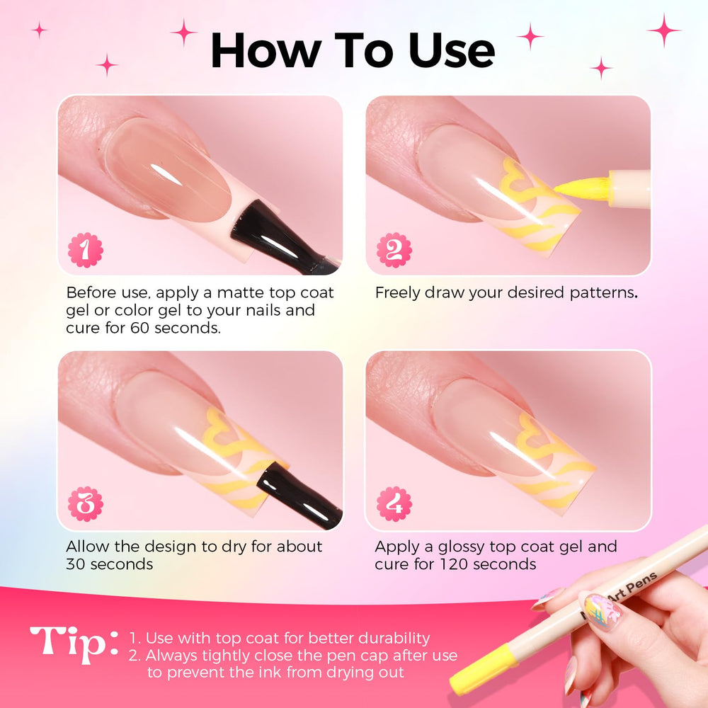 GELLAKTIK lifestyle manicure setting with finished nail art