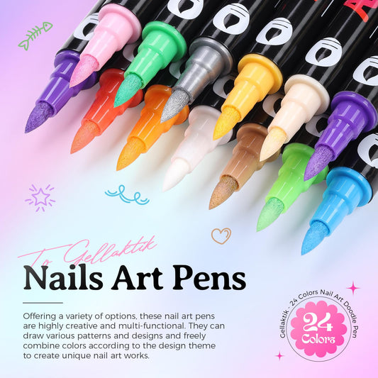 GELLAKTIK open case displaying 12 dual-ended pens for organized portability