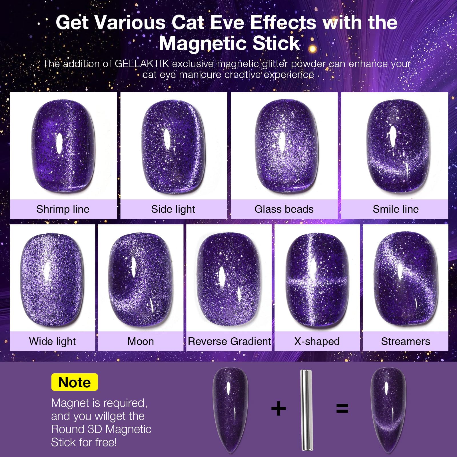 GELLAKTIK gel texture macro showing glitter particles and smooth finish