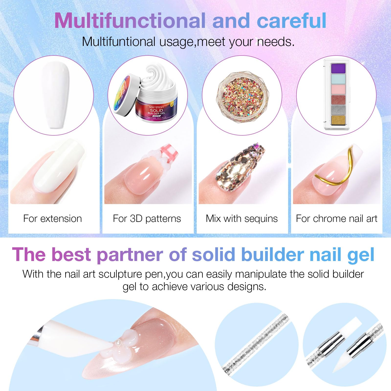 GELLAKTIK hand sculpting gel demonstrating clay-like control and faster application