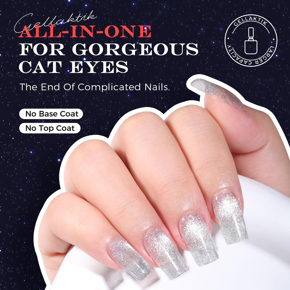 GELLAKTIK brush close-up demonstrating smooth self-leveling application for streak-free nails
