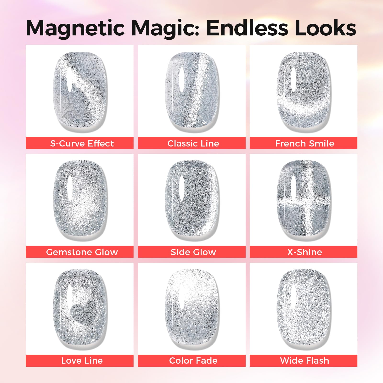 GELLAKTIK silver polish on model hands showing salon-quality finish and long-lasting shine