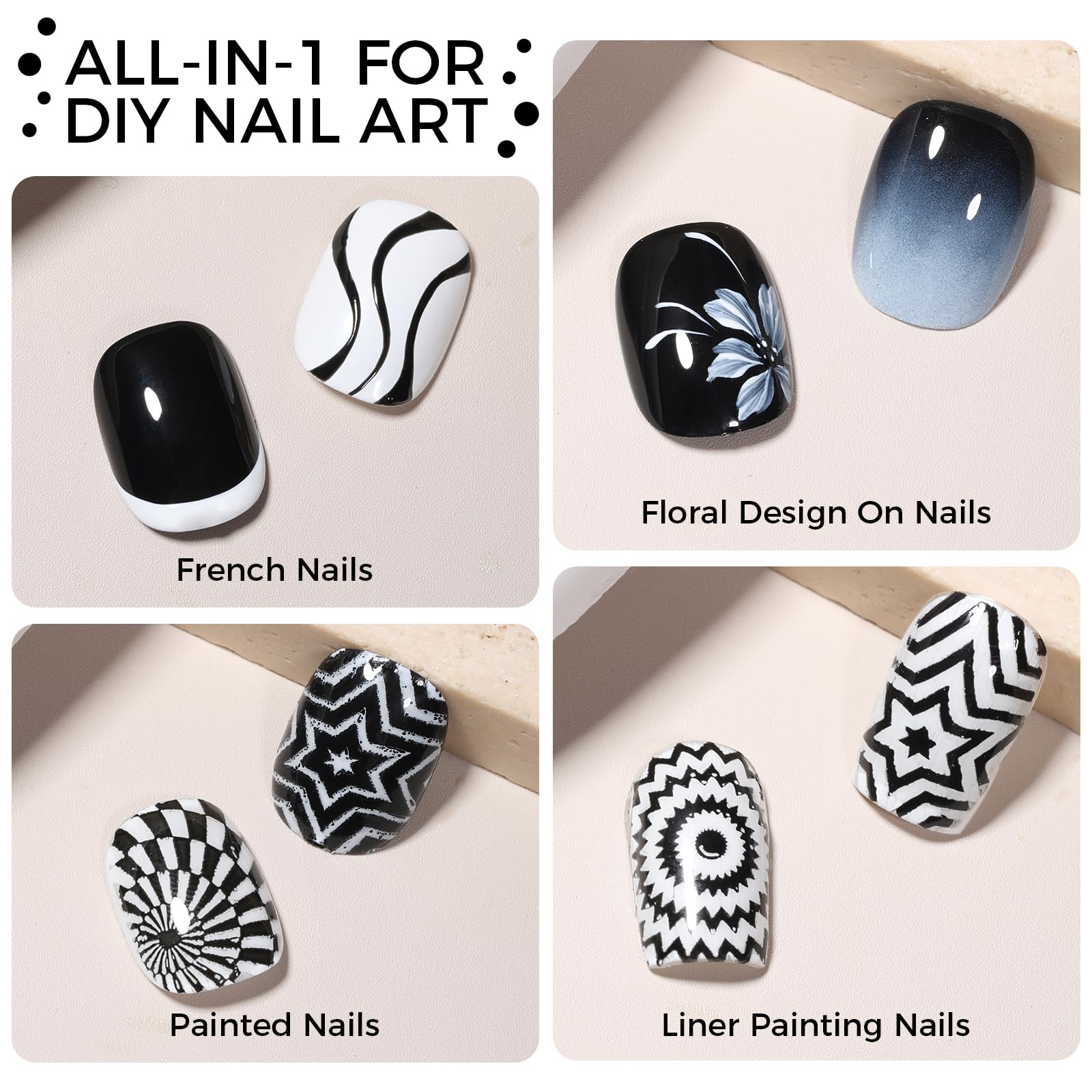 GELLAKTIK stamping plate patterns close-up for varied nail designs