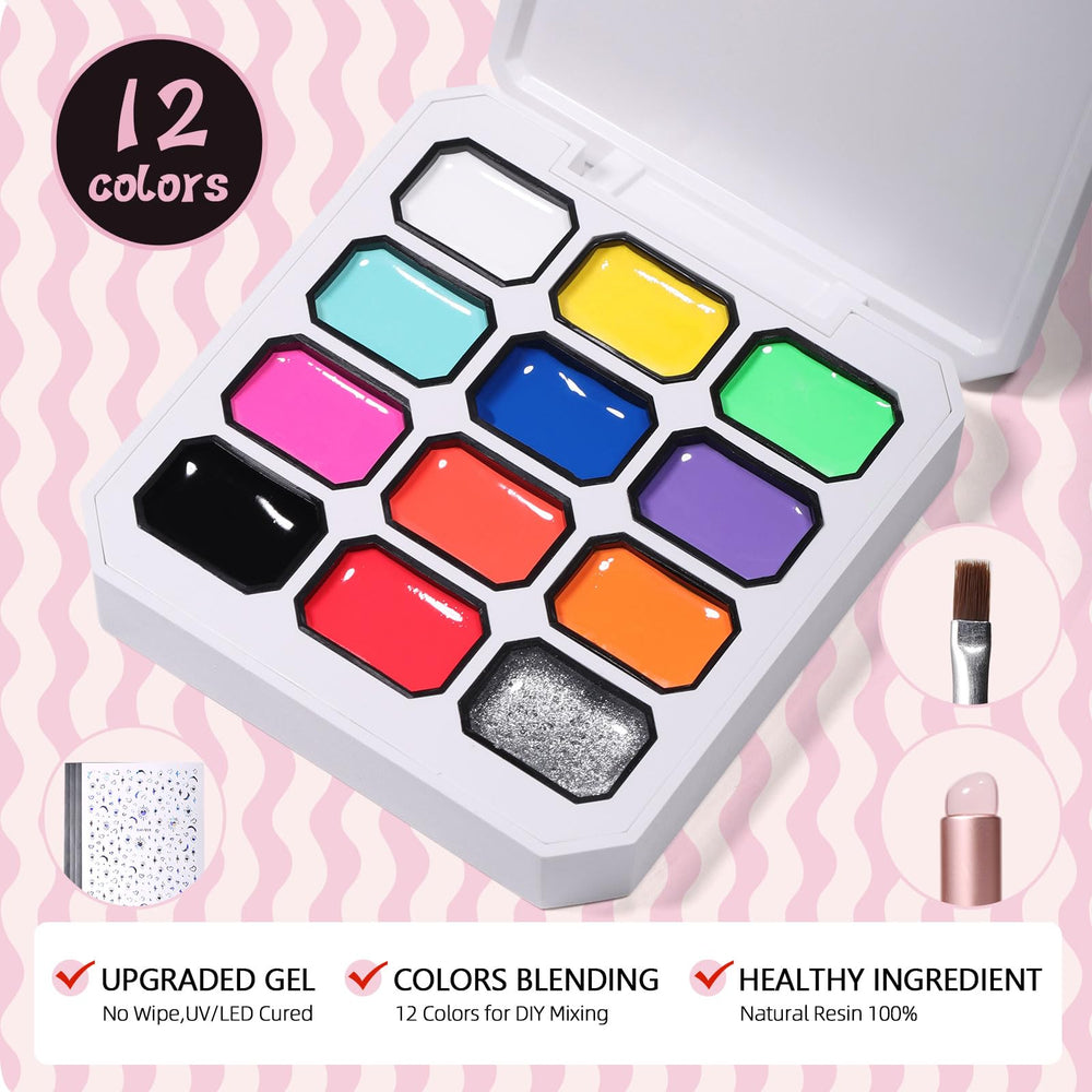 GELLAKTIK nail art stickers sheet showing decorative accents for quick customization