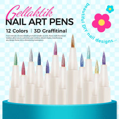 GELLAKTIK texture swatches on paper showing pearlescent finish and true-to-tone shimmer