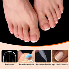 GELLAKTIK cured toenail sample removed from form demonstrating salon-quality finish