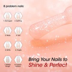 GELLEN swatch on nail tip displaying milky pearl finish and instant concealment