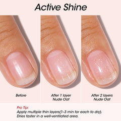 GELLEN texture droplet highlighting glossy formula and fast-dry benefit