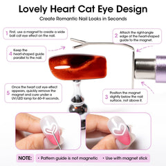 GELLEN application in use demonstrating fast cat eye pattern formation