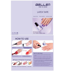 GELLEN product applied around nails during nail art showing neat edges