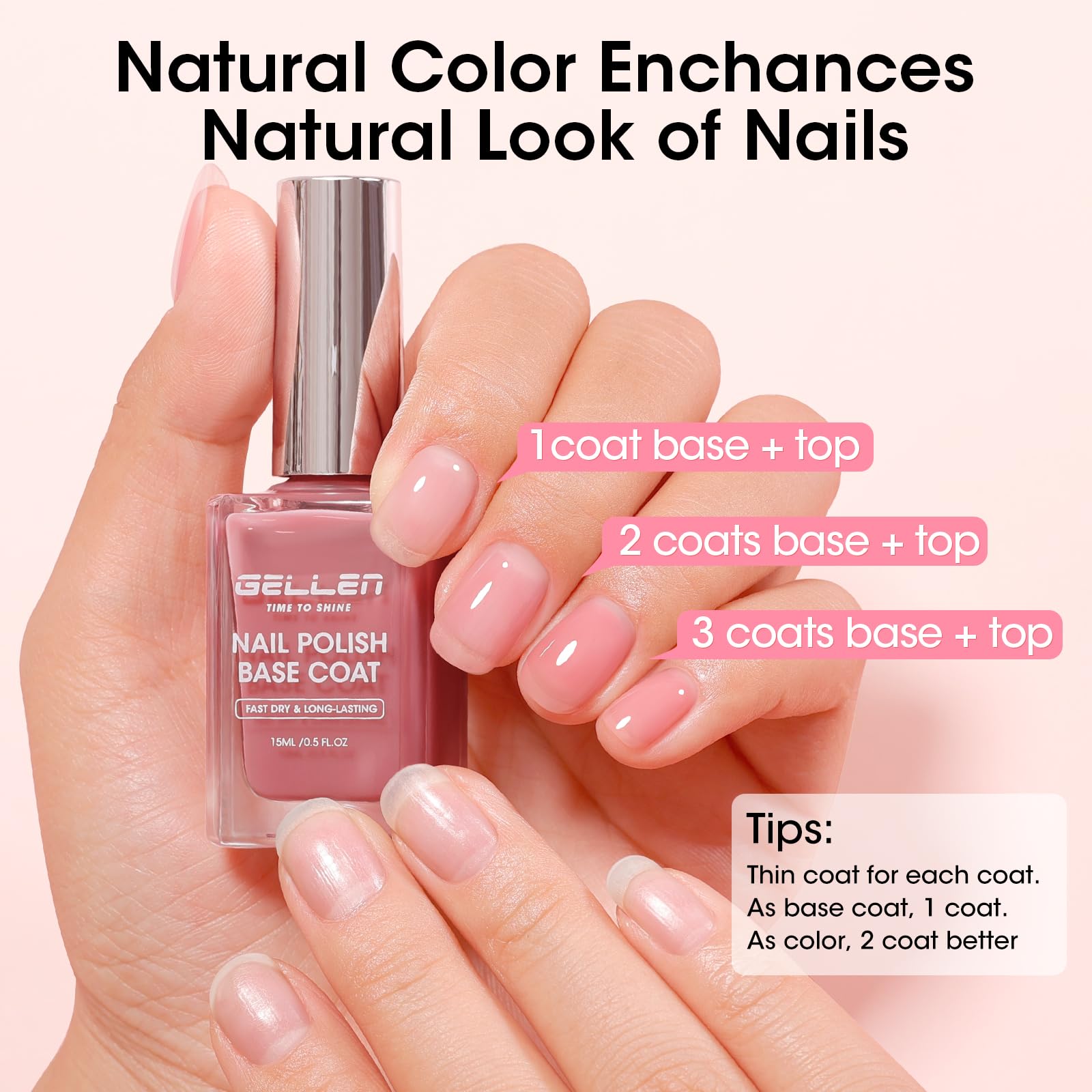GELLEN applying polish on natural nails for quick-dry convenience