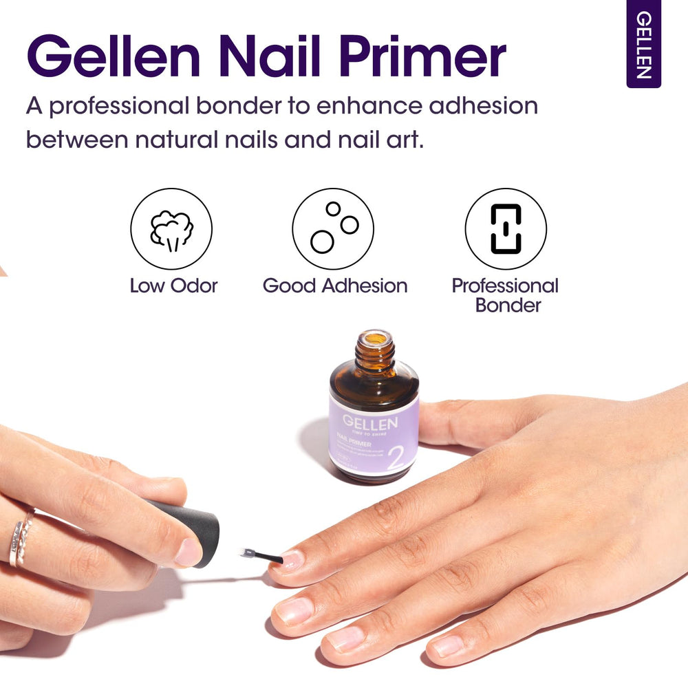 GELLEN application on press-on nail demonstrating secure fit and longer wear benefit