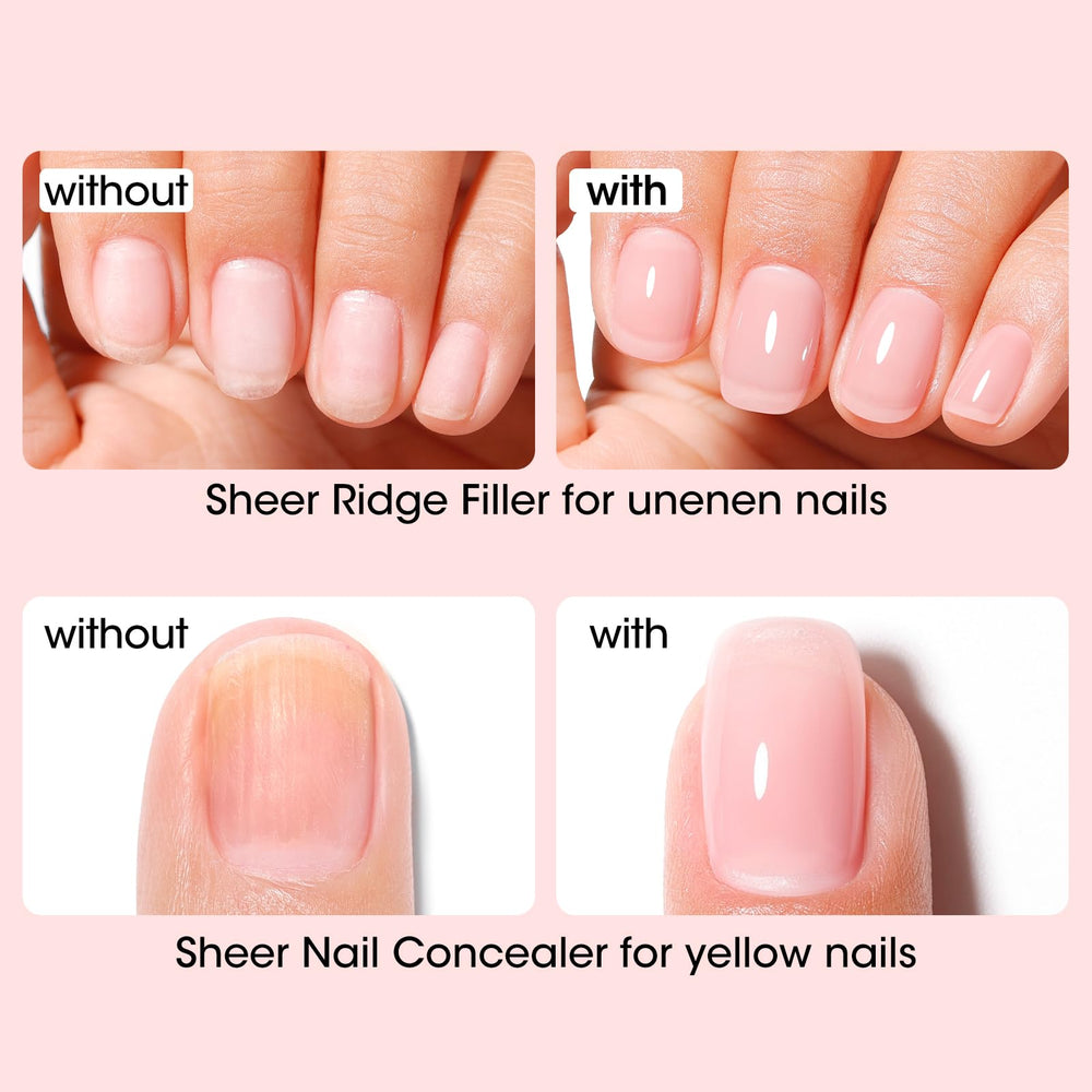 GELLEN before and after nail showing strengthened, even-looking surface