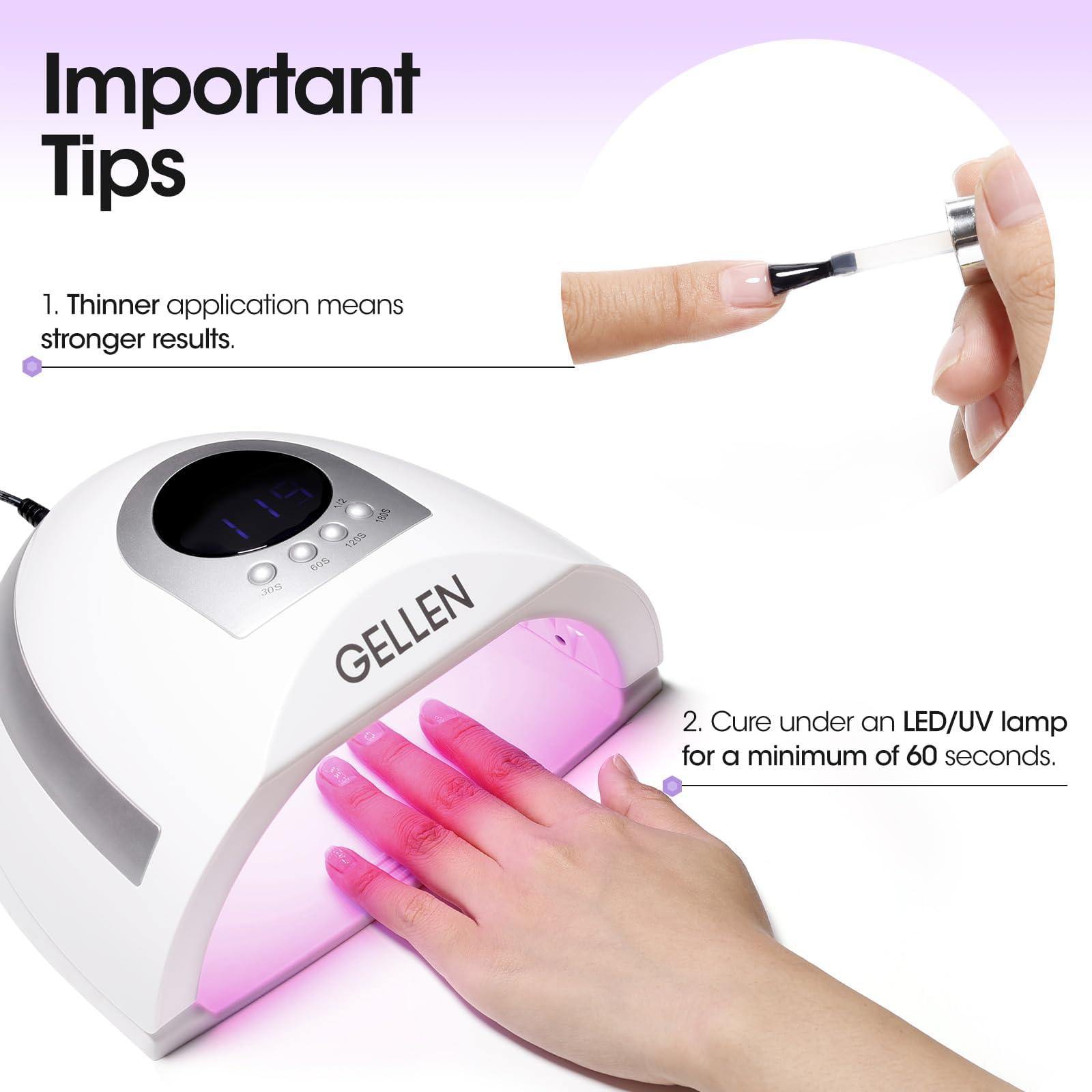 GELLEN base coat tacky layer improving adhesion and durability