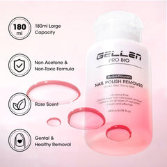 GELLEN before and after nails showing cleaner finish and reduced whitening benefit