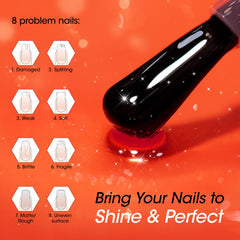 GELLEN bottle angled to display cap and easy-grip brush for precise application