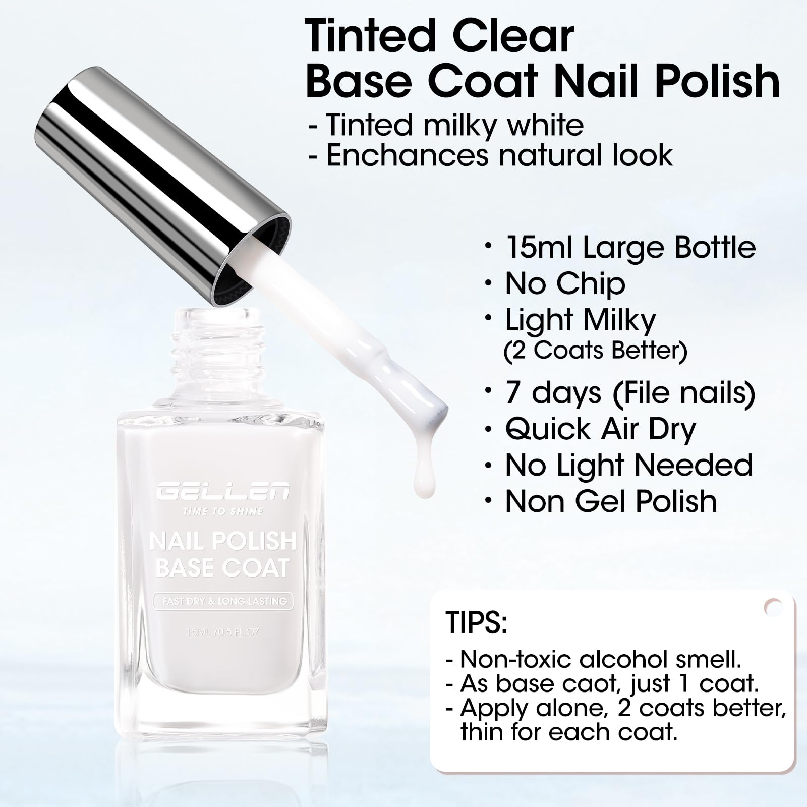 GELLEN brush and cap detail for precise application and control benefit