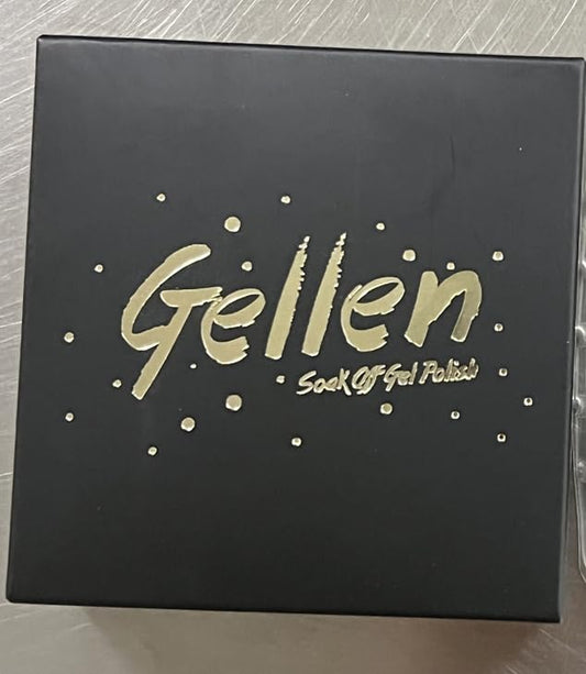 GELLEN base coat bottle close-up with brush, precise application benefit