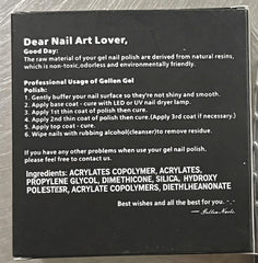 GELLEN top coat bottle close-up showing label and cap, glossy seal benefit