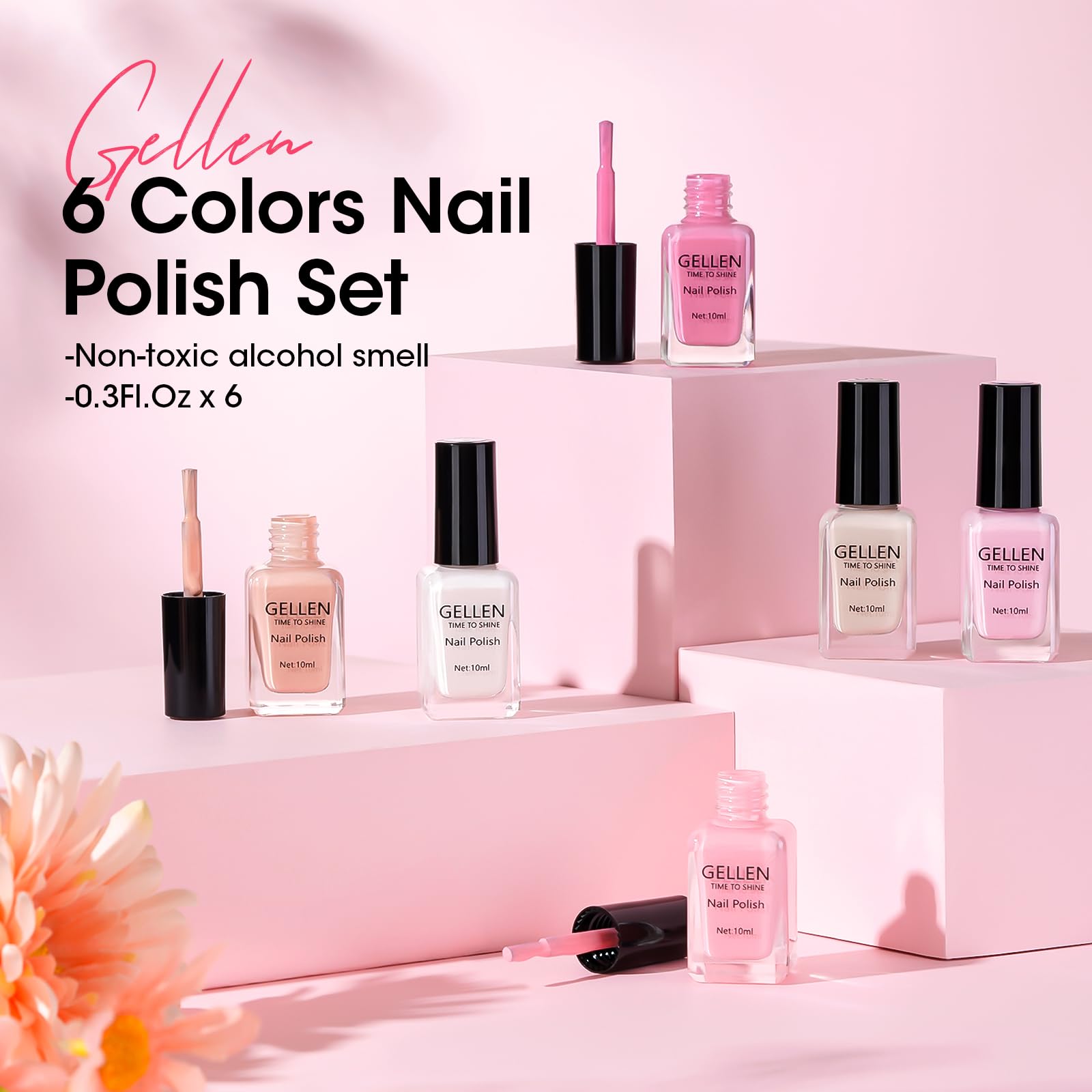 GELLEN bottle with other spring shades showing color collection options