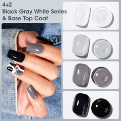 GELLEN grouped bottles showing black white and grays for varied looks and versatility