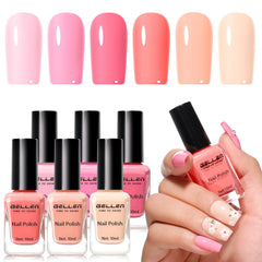GELLEN bottle front view showing bright pink shade and glossy finish benefit
