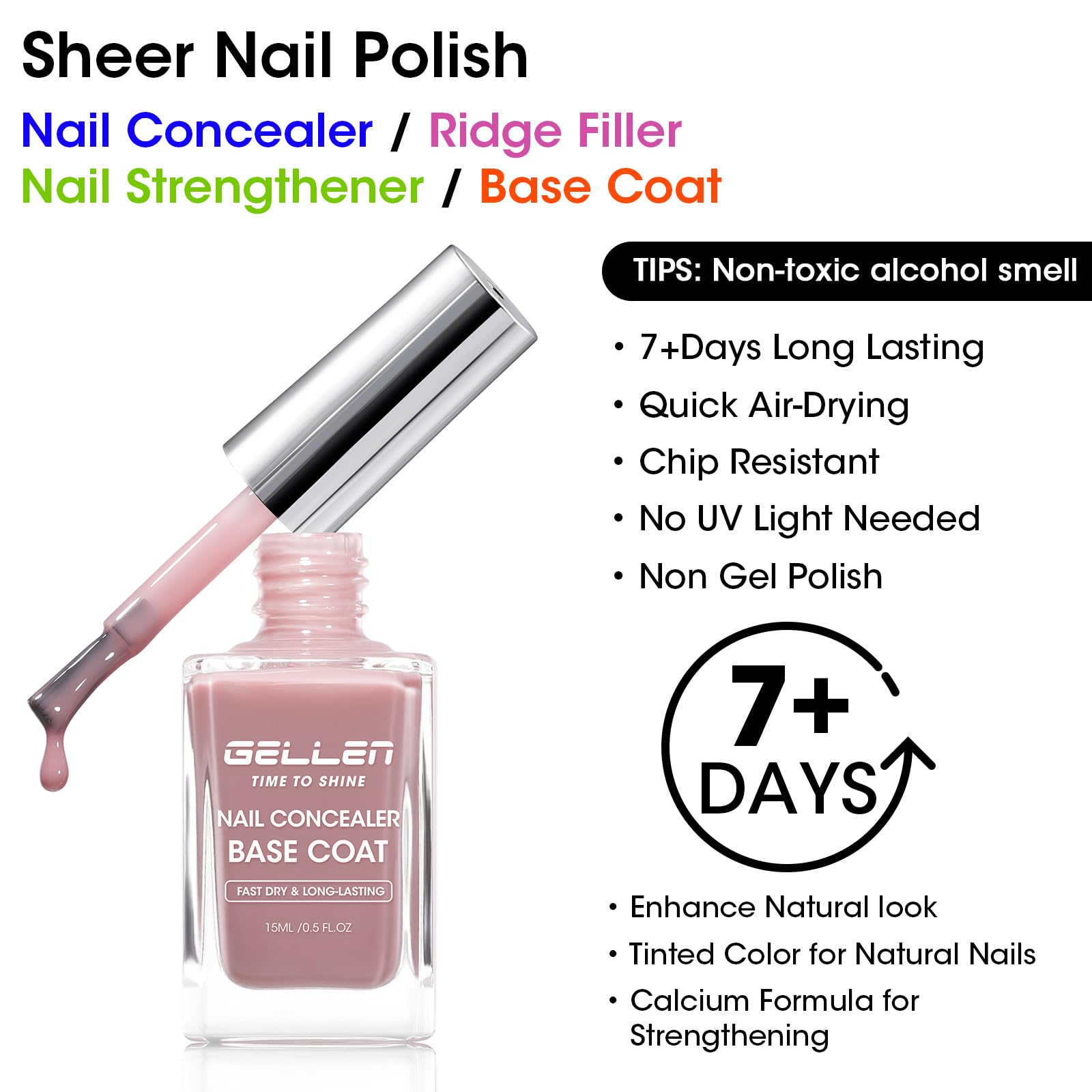 GELLEN brush and cap close-up for precise application and smooth coverage