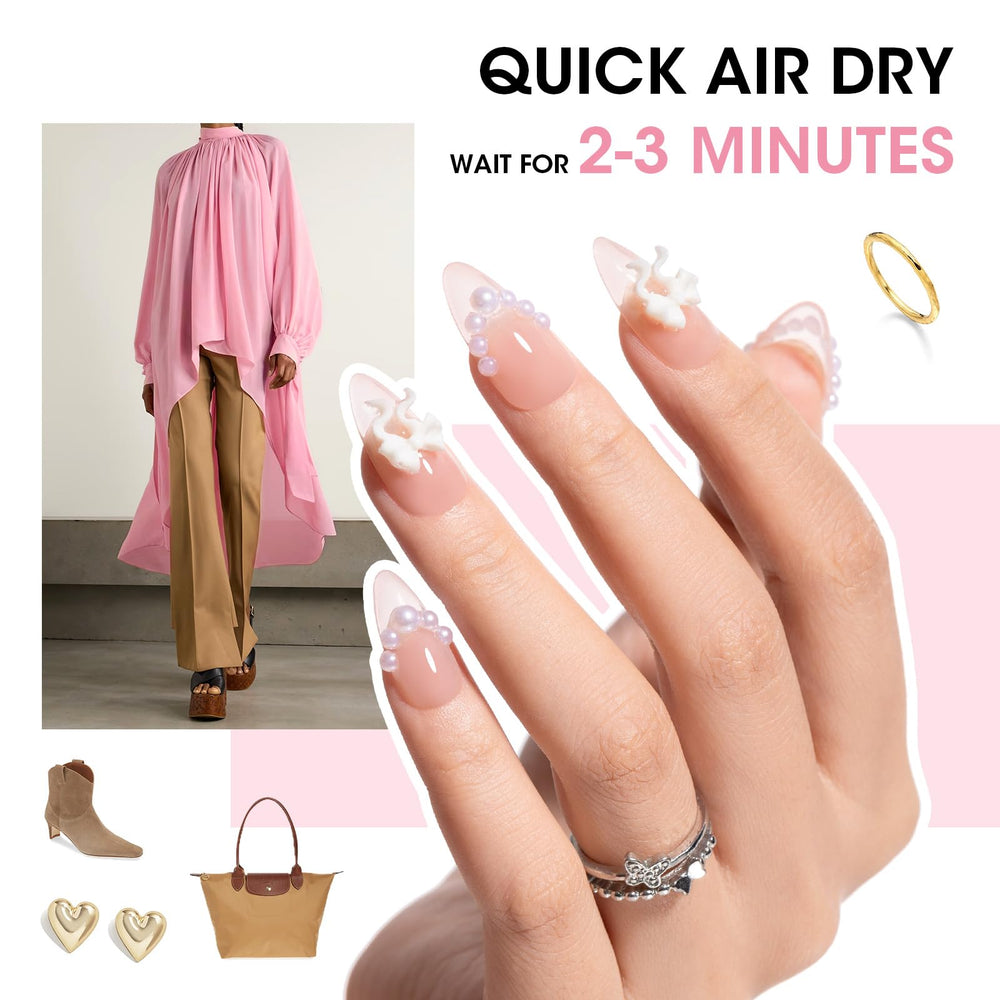 GELLEN brush applying sheer pink polish for smooth application