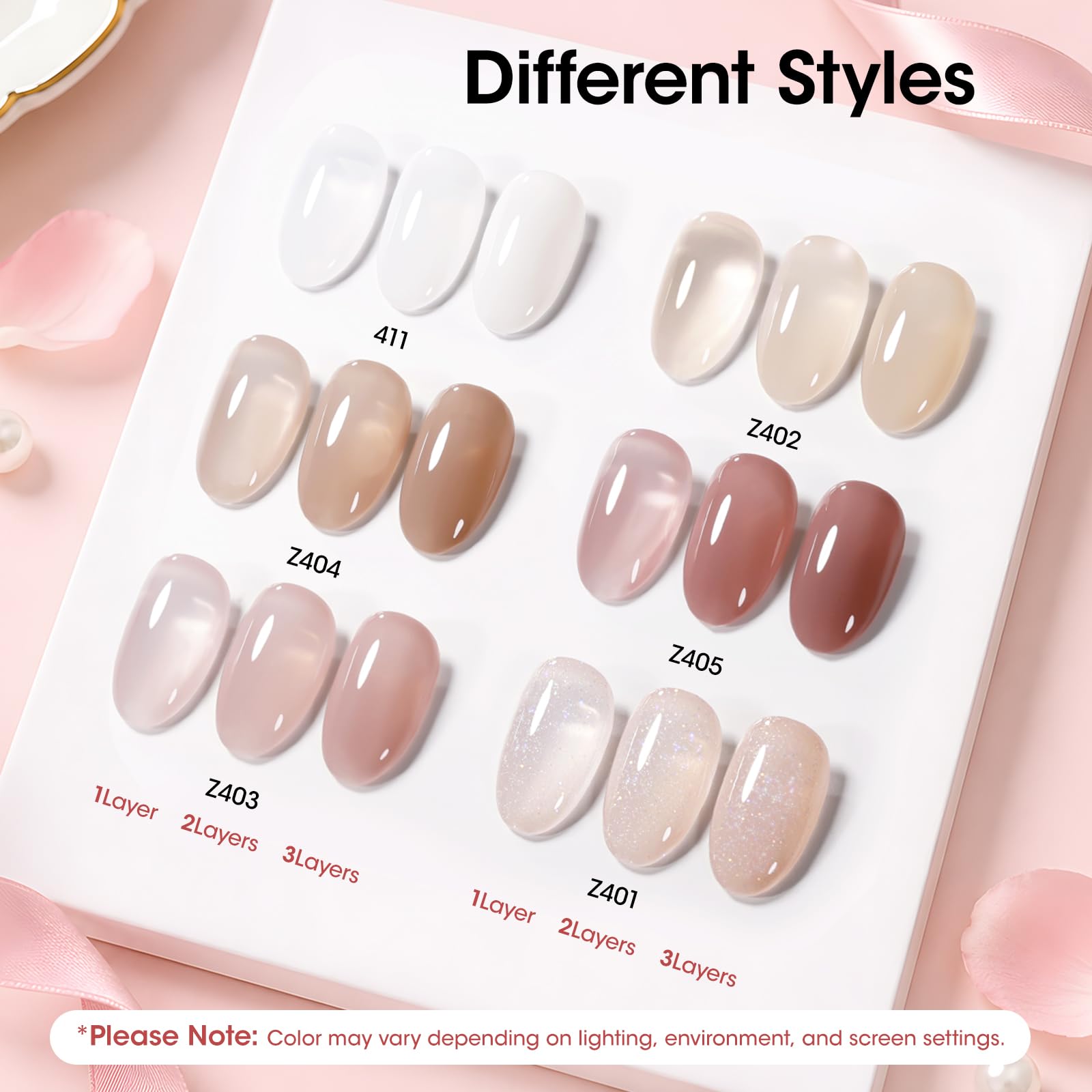 GELLEN brush stroke texture illustrating sheer jelly finish for natural-looking nails