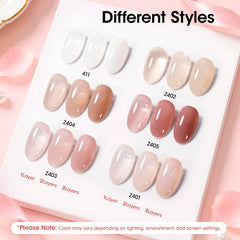 GELLEN brush stroke texture illustrating sheer jelly finish for natural-looking nails