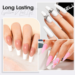 GELLEN cured nails glossy finish demonstrating long-lasting shine