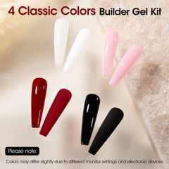 GELLEN builder gel open jars top view displaying gel consistency for quick color choice
