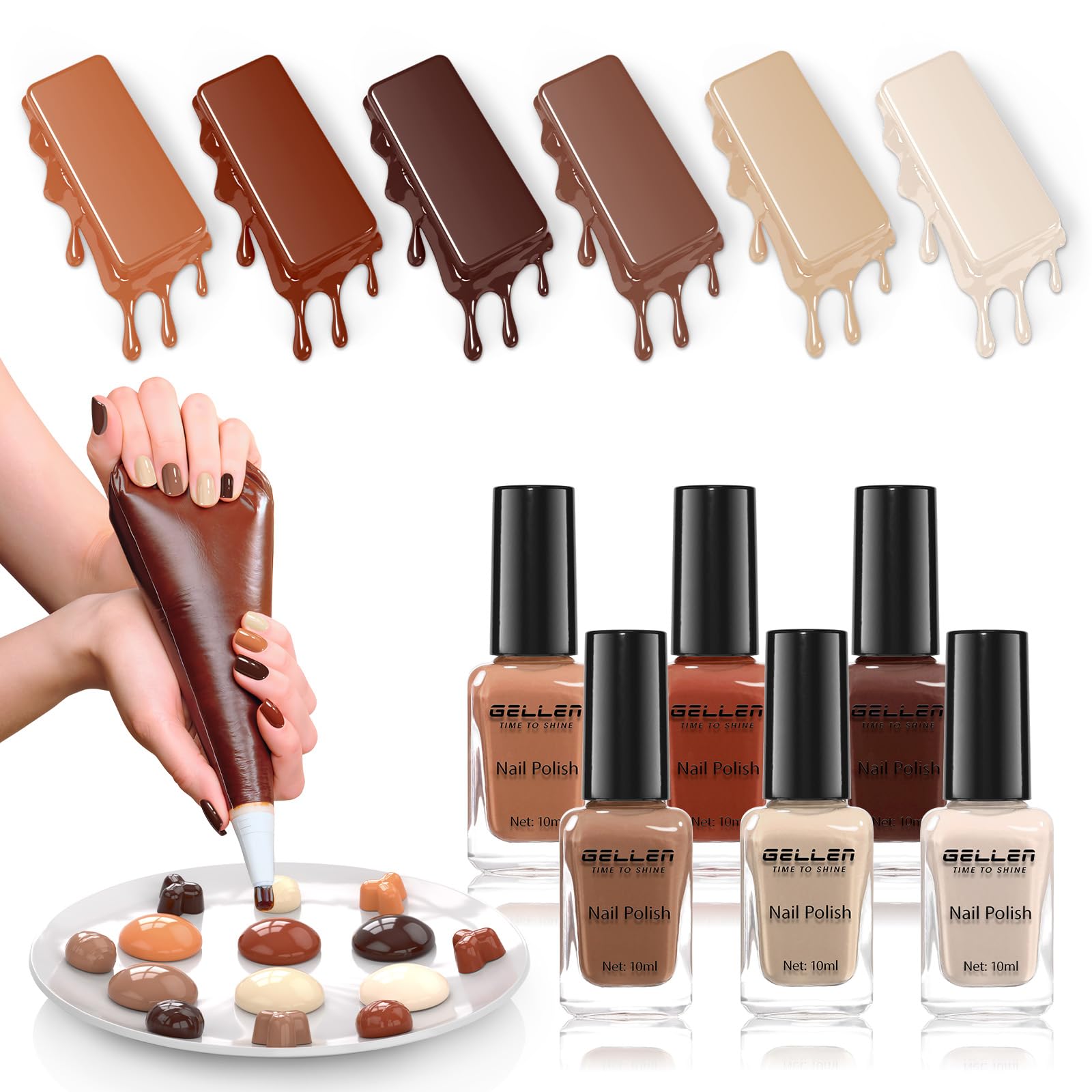 GELLEN brush stroke swatch demonstrating smooth, even coverage