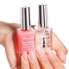 GELLEN front bottle view showing clear base and top coat benefit: easy application