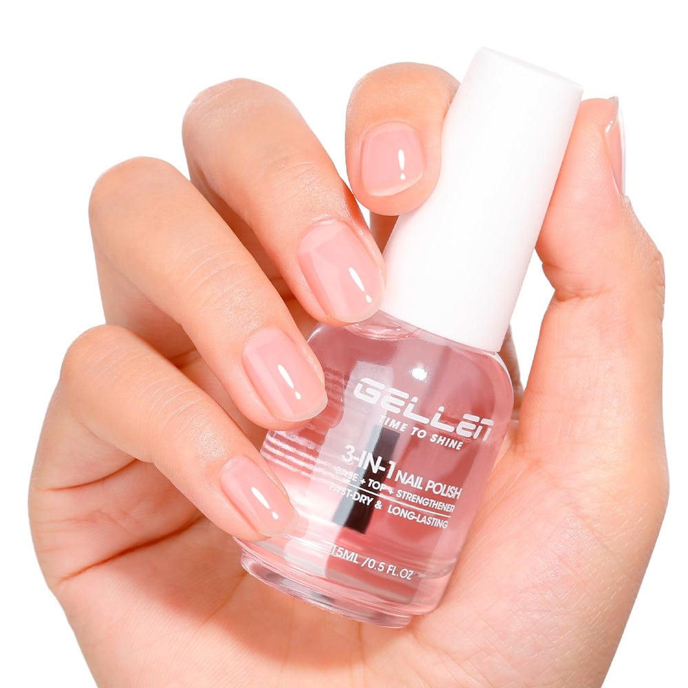 GELLEN front bottle view showing clear strengthener and glossy finish benefit