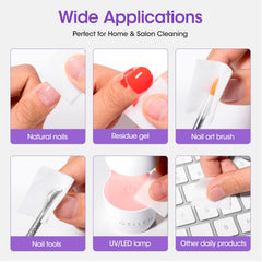 GELLEN close-up label view highlighting formula details benefit: gentle acetone-free cleaning