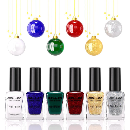 GELLEN color swatch flatlay displaying six shades for quick color choice