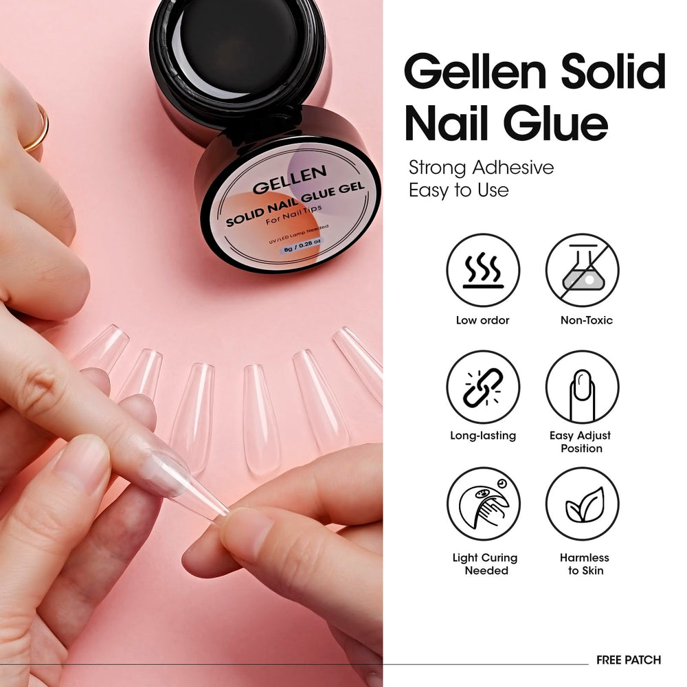 GELLEN cured nails close-up demonstrating smooth, durable finish