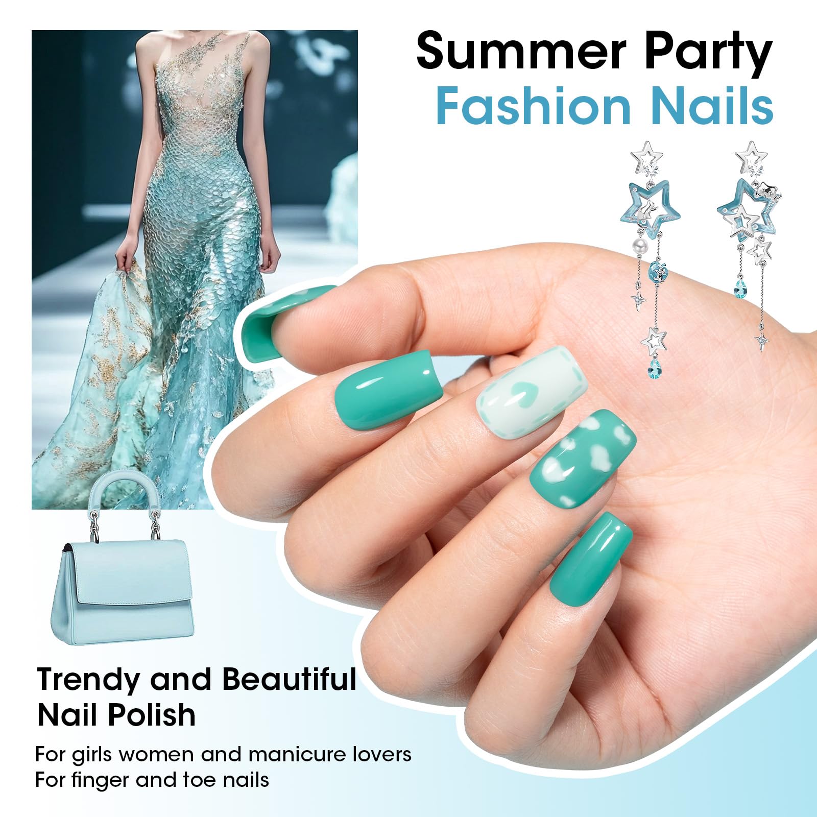 GELLEN fanned color swatches on skin highlighting shade variety for styling