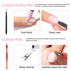 GELLEN nail files and buffer block arranged to show grits and glossy finish benefit for smooth nails