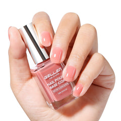 GELLEN bottle front view showing dusty rose tint and clean packaging benefit