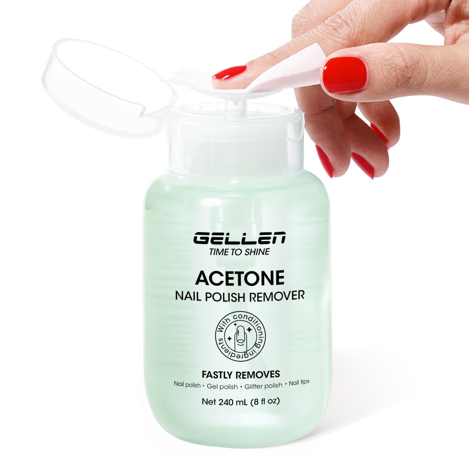 GELLEN front packaging 8 oz pump bottle showing size and brand benefit