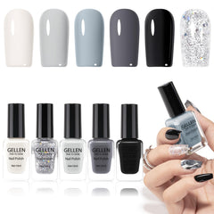 GELLEN front packaging showing six neutral shades and clear labeling for quick selection