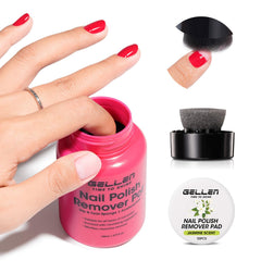 GELLEN front packaging pot showing compact remover and label benefit